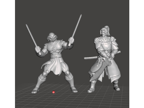 SHADOW DRAGON NINJA MINIATURE MODEL FANTASY GAMES RPG DND Modello di stampa 3D