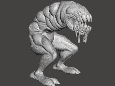 GIANT BOREWORM MODEL FIGURE FOR HORROR AND FANTASY GAMES RPG DND 3D 프린트 모델