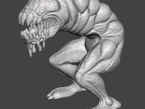 GIANT BOREWORM MODEL FIGURE FOR HORROR AND FANTASY GAMES RPG DND 3D Принт Модель