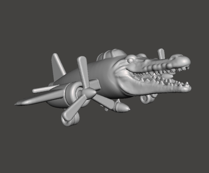 BRAINROT BOMBARDIRO CROCODRILO ESCULTURA FIGURA MODELO ESTÁTUA BRINQUEDO Modelo de Impressão 3D .c4d .max .obj .3ds .fbx .stl .blend