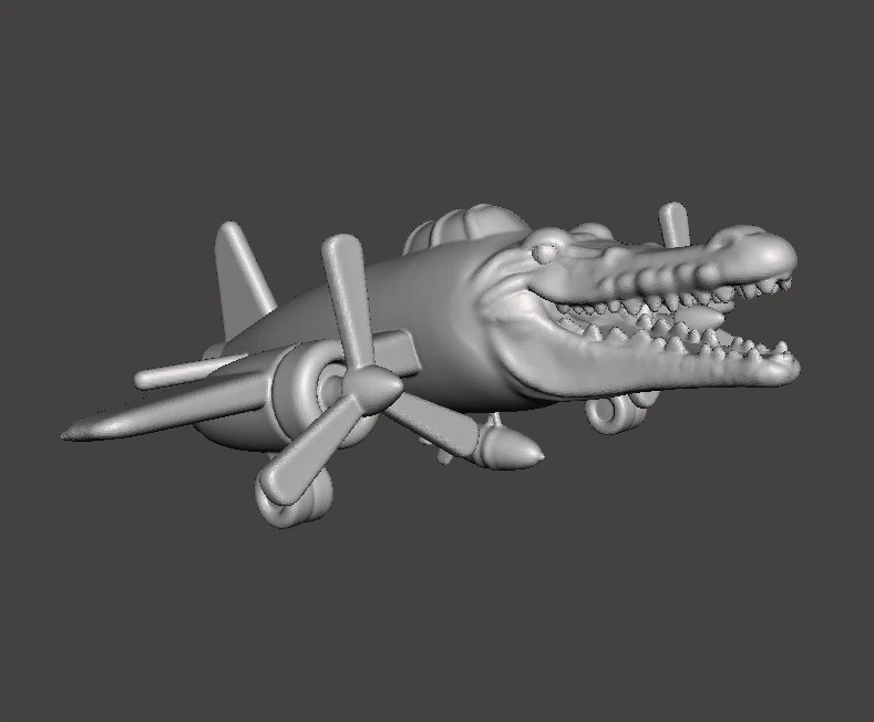 BRAINROT BOMBARDIRO CROCODRILO SCULTURA FIGURA MODELLO STATUA GIOCATTOLO Modello di stampa 3D .c4d .max .obj .3ds .fbx .stl .blend 