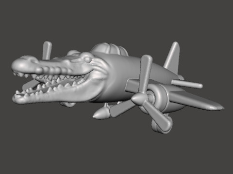 BRAINROT BOMBARDIRO CROCODRILO ESCULTURA FIGURA MODELO ESTÁTUA BRINQUEDO Modelo de Impressão 3D
