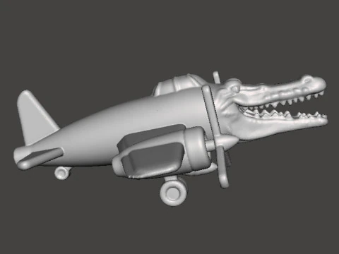 BRAINROT BOMBARDIRO CROCODRILO SCULTURA FIGURA MODELLO STATUA GIOCATTOLO Modello di stampa 3D