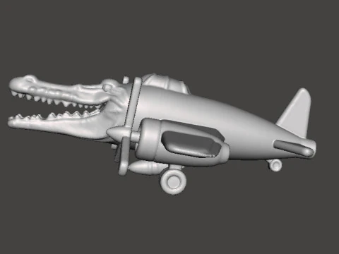 BRAINROT BOMBARDIRO CROCODRILO SCULTURA FIGURA MODELLO STATUA GIOCATTOLO Modello di stampa 3D