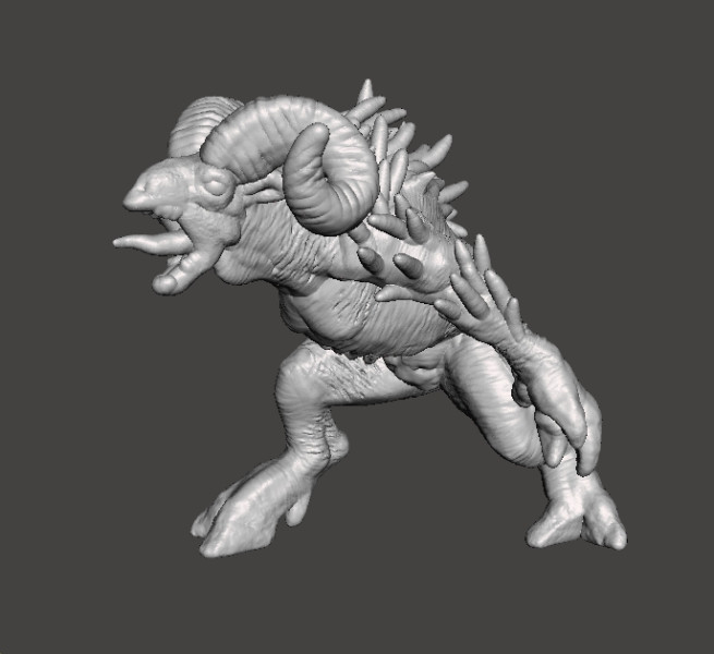 MINIATUROWY MODEL SHEEPSQUATCH DO GRY HORROR LUB FANTASY RPG DND Model do druku 3D .c4d .max .obj .3ds .fbx .stl .blend 