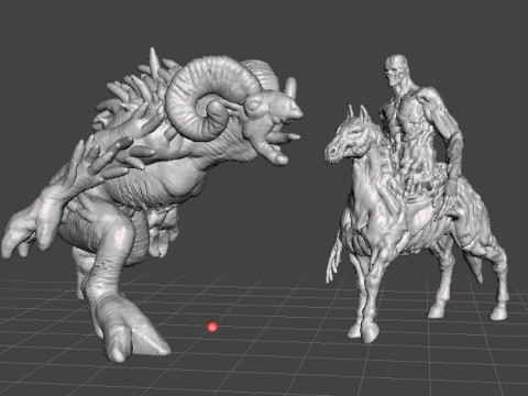 MINIATUROWY MODEL SHEEPSQUATCH DO GRY HORROR LUB FANTASY RPG DND Model do druku 3D