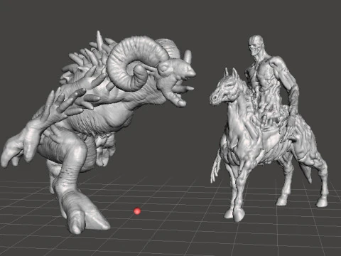 SHEEPSQUATCH MINIATURE MODEL FOR HORROR OR FANTASY GAMES RPG DND 3D Print Model