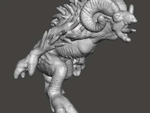 SHEEPSQUATCH MINIATURE MODEL FOR HORROR OR FANTASY GAMES RPG DND 3D Print Model