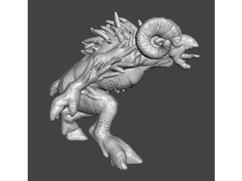 SHEEPSQUATCH MINIATURE MODEL FOR HORROR OR FANTASY GAMES RPG DND 3D Print Model