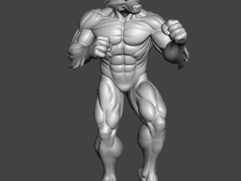 ZMIENIONA BESTIA WILKOŁAK FORMA MINIATUROWY MODEL FANTASY LUB GRY SCIFI RPG DND Model do druku 3D