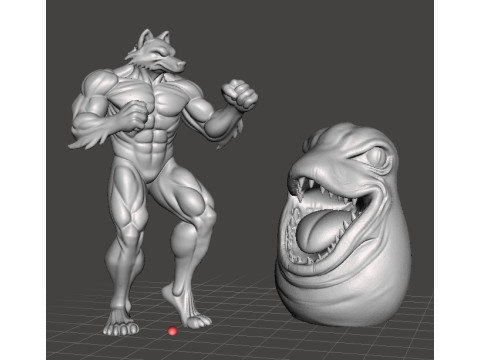 ZMIENIONA BESTIA WILKOŁAK FORMA MINIATUROWY MODEL FANTASY LUB GRY SCIFI RPG DND Model do druku 3D