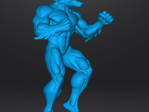 ZMIENIONA BESTIA WILKOŁAK FORMA MINIATUROWY MODEL FANTASY LUB GRY SCIFI RPG DND Model do druku 3D