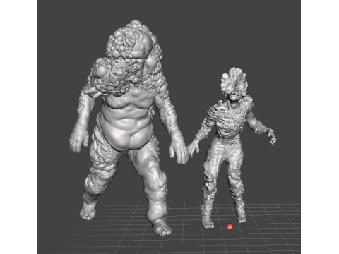 टीएलओयू क्लिकर मिनिएचर मॉडल हॉरर फैंटेसी गेम्स आरपीजी डीएनडी 3D प्रिंट मॉडल