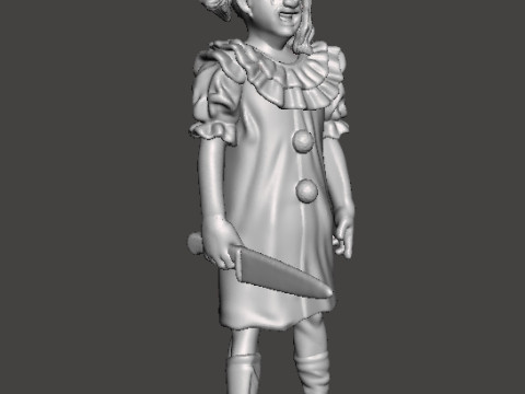 हॉरर या फंतासी गेम आरपीजी डीएनडी के लिए टेरिफायर पेल गर्ल मिनिएचर मॉडल 3D प्रिंट मॉडल