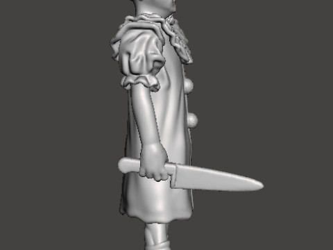 हॉरर या फंतासी गेम आरपीजी डीएनडी के लिए टेरिफायर पेल गर्ल मिनिएचर मॉडल 3D प्रिंट मॉडल