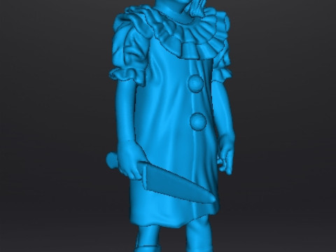 हॉरर या फंतासी गेम आरपीजी डीएनडी के लिए टेरिफायर पेल गर्ल मिनिएचर मॉडल 3D प्रिंट मॉडल