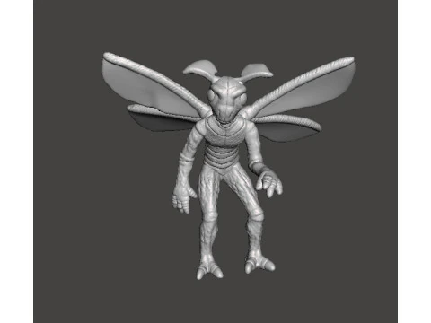 МІНІАТЮРНА МОДЕЛЬ MOTHMAN ДЛЯ ЖАХІВ АБО ФЕНТЕЗІ RPG DND 3D Принт Модель
