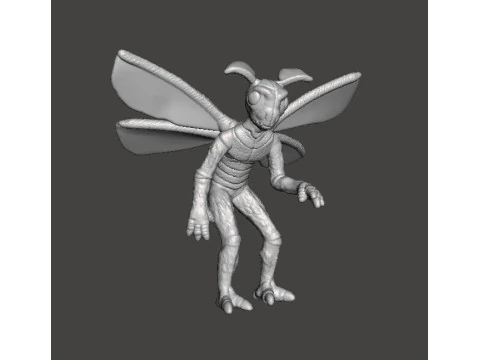 MODELLO IN MINIATURA DI MOTHMAN PER GIOCHI HORROR O FANTASY RPG DND Modello di stampa 3D
