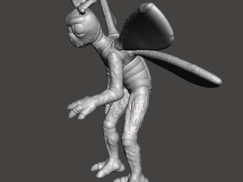 MODÈLE MINIATURE MOTHMAN POUR JEUX D'HORREUR OU FANTAISIE RPG DND Modèles 3D en vedette