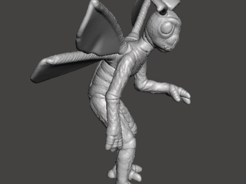 MODÈLE MINIATURE MOTHMAN POUR JEUX D'HORREUR OU FANTAISIE RPG DND Modèles 3D en vedette