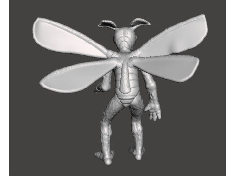 MODÈLE MINIATURE MOTHMAN POUR JEUX D'HORREUR OU FANTAISIE RPG DND Modèles 3D en vedette