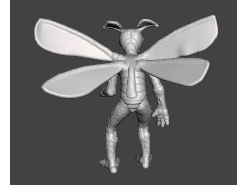 MODELLO IN MINIATURA DI MOTHMAN PER GIOCHI HORROR O FANTASY RPG DND Modello di stampa 3D