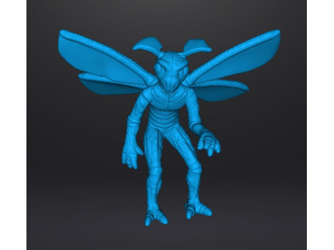 MODÈLE MINIATURE MOTHMAN POUR JEUX D'HORREUR OU FANTAISIE RPG DND Modèles 3D en vedette