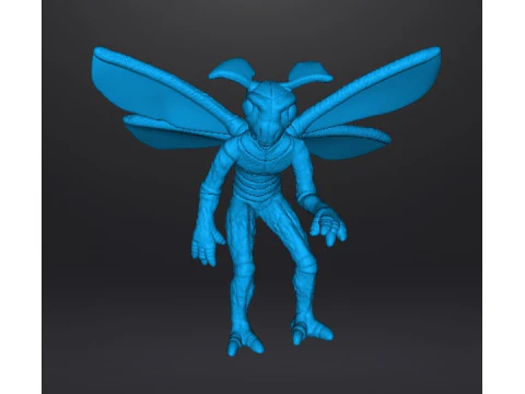 MODELLO IN MINIATURA DI MOTHMAN PER GIOCHI HORROR O FANTASY RPG DND Modello di stampa 3D