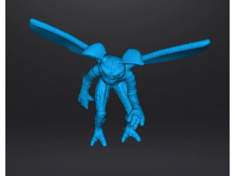 MODELLO IN MINIATURA DI MOTHMAN PER GIOCHI HORROR O FANTASY RPG DND Modello di stampa 3D