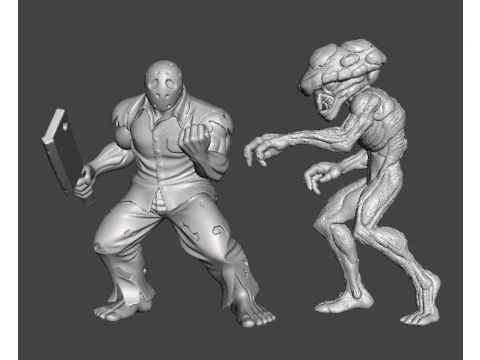 TOP HEAVY MODEL FIGURE FOR HORROR AND FANTASY GAMES RPG DND 3D Print Model