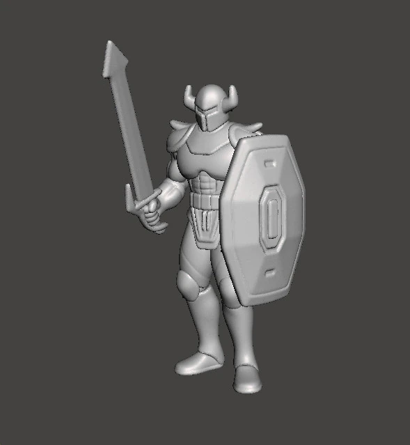 LT BITTER KNIGHT MODELLO IN MINIATURA FANTASY GAMES RPG DND Modello di stampa 3D .c4d .max .obj .3ds .fbx .stl .blend
