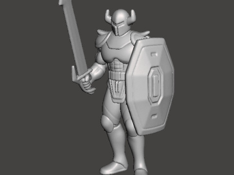 LT BITTER KNIGHT MODELLO IN MINIATURA FANTASY GAMES RPG DND Modello di stampa 3D