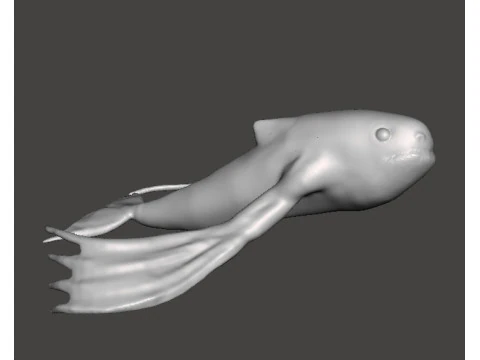 NINGEN CRYPTID MINIATURE MODEL FOR HORROR OR FANTASY GAMES RPG DND 3D Print Model