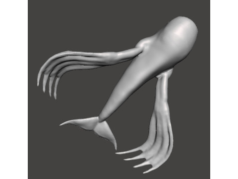 NINGEN CRYPTID 微型模型，适用于恐怖或奇幻游戏角色扮演游戏 DND 3D 打印模型