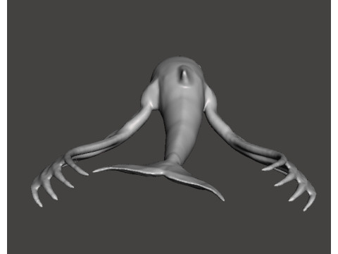 NINGEN CRYPTID 微型模型，适用于恐怖或奇幻游戏角色扮演游戏 DND 3D 打印模型