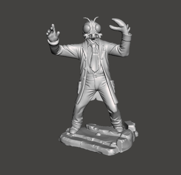 MODELLO IN MINIATURA THE FLY 1958 PER GIOCHI HORROR O FANTASY RPG DND Modello di stampa 3D .c4d .max .obj .3ds .fbx .stl .blend 