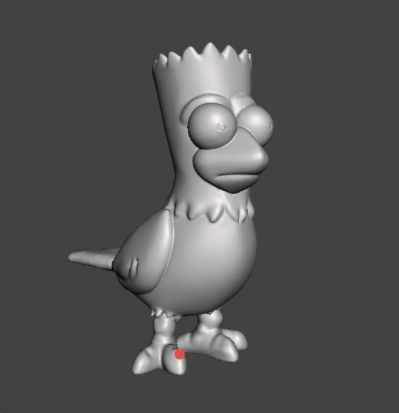 SIMPSONS BART RAVEN POE GAMBAR MODEL PATUNG HIAS Model Cetak 3D .c4d .max .obj .3ds .fbx .stl .blend