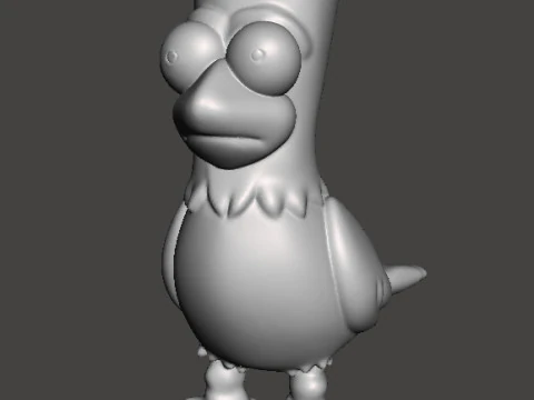 SIMPSONS BART RAVEN POE FIGURA MODELLO SCULTURA STATUA ORNAMENTO Modello di stampa 3D