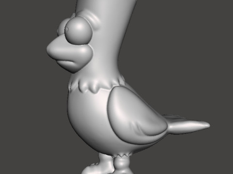 SIMPSONS BART RAVEN POE GAMBAR MODEL PATUNG HIAS Model Cetak 3D