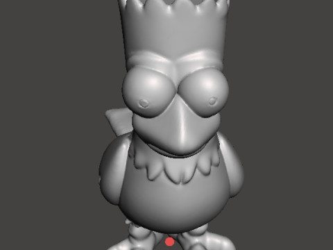 SIMPSONS BART RAVEN POE GAMBAR MODEL PATUNG HIAS Model Cetak 3D