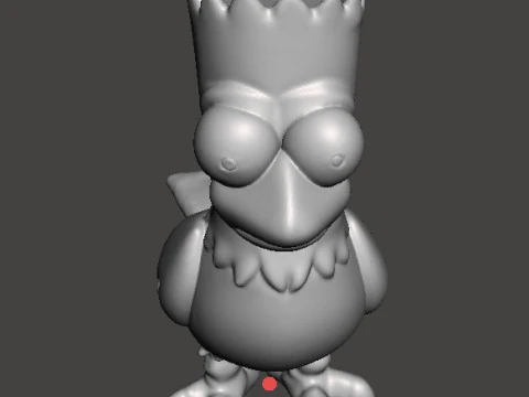 SIMPSONS BART RAVEN POE FIGURA MODELLO SCULTURA STATUA ORNAMENTO Modello di stampa 3D