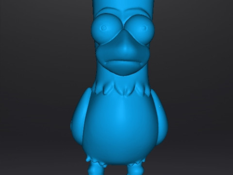 SIMPSONS BART RAVEN POE GAMBAR MODEL PATUNG HIAS Model Cetak 3D