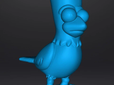 SIMPSONS BART RAVEN POE FIGURA MODELLO SCULTURA STATUA ORNAMENTO Modello di stampa 3D