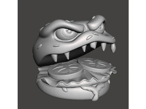 BURGER MIMIC MOSTRO FIGURA MODELLO SCULTURA ORNAMENTO STATUA Modello di stampa 3D