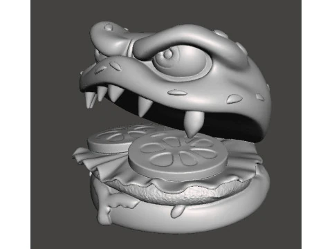 BURGER MIMIC MOSTRO FIGURA MODELLO SCULTURA ORNAMENTO STATUA Modello di stampa 3D