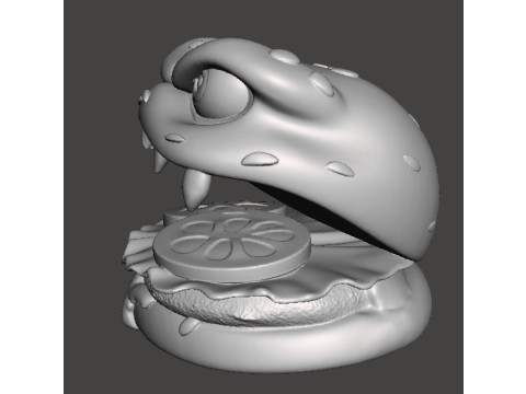 BURGER MIMIC MONSTER FIGURE MODEL SCULPTURE STATUE ORNAMENT 3D Print Model