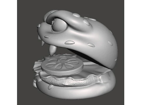 BURGER MIMIC MOSTRO FIGURA MODELLO SCULTURA ORNAMENTO STATUA Modello di stampa 3D
