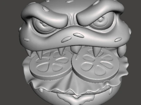 BURGER MIMIC MOSTRO FIGURA MODELLO SCULTURA ORNAMENTO STATUA Modello di stampa 3D