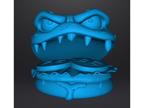 BURGER MIMIC MONSTER FIGURE MODEL SCULPTURE STATUE ORNAMENT 3D Print Model