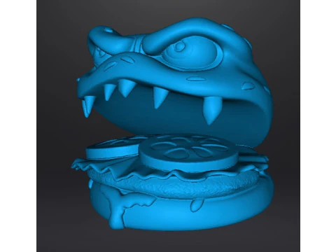 BURGER MIMIC MOSTRO FIGURA MODELLO SCULTURA ORNAMENTO STATUA Modello di stampa 3D